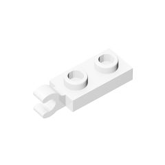Plate Special 1 x 2 with Clip Horizontal on End #63868 White 10 pieces