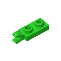Plate Special 1 x 2 with Clip Horizontal on End #63868 Bright Green