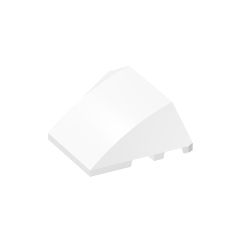 Wedge Curved 4 x 3 No Studs [Plain] #64225 White 10 pieces