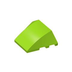 Wedge Curved 4 x 3 No Studs [Plain] #64225 Lime