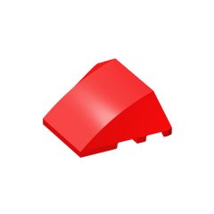 Wedge Curved 4 x 3 No Studs [Plain] #64225 Red