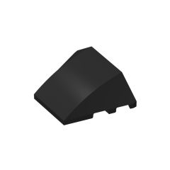 Wedge Curved 4 x 3 No Studs [Plain] #64225 Black