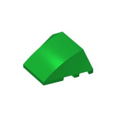 Wedge Curved 4 x 3 No Studs [Plain] #64225 Green 10 pieces