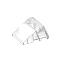 Wedge Curved 4 x 3 No Studs [Plain] #64225 Trans-Clear