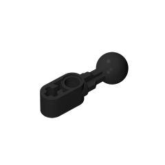 Beam 1 x 2 with Ball Joint Straight, Smooth Ball #64276 Black