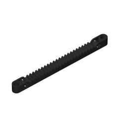 Technic Gear Rack 1 x 13 with Axle and Pin Holes #64781 Black 10 pieces