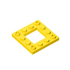 Plate Special 4 x 4 with 2 x 2 Cutout #64799 Yellow 1/4 KG