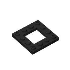 Plate Special 4 x 4 with 2 x 2 Cutout #64799 Black