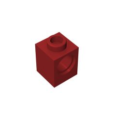 Technic Brick 1 x 1 #6541 Dark Red