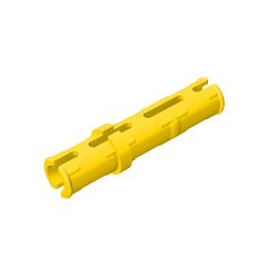 Technic Pin Long with Friction Ridges Lengthwise, 2 Center Slots #6558 Yellow