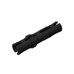 Technic Pin Long with Friction Ridges Lengthwise, 2 Center Slots #6558 Black