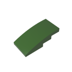 Slope Curved 4 x 2 No Studs #93606  Army Green Gobricks  1KG