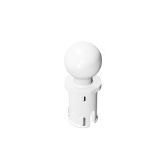 Technic Pin with Friction Ridges Lengthwise and Towball #6628 White