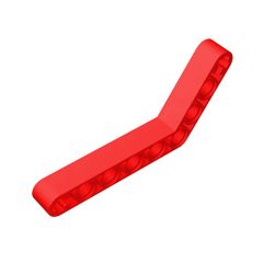 Technic Beam 1 x 9 Bent (6 - 4) Thick #6629 Red