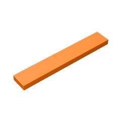 Tile 1 x 6 with Groove #6636 Orange