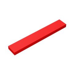 Tile 1 x 6 with Groove #6636 Red