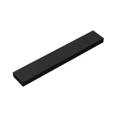 Tile 1 x 6 with Groove #6636 Black 1 KG