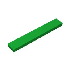 Tile 1 x 6 with Groove #6636 Green