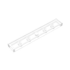 Tile 1 x 6 with Groove #6636  Trans-Clear Gobricks
