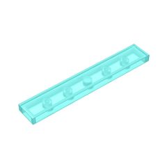 Tile 1 x 6 with Groove #6636 Trans-Light Blue