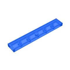 Tile 1 x 6 with Groove #6636 Trans-Dark Blue