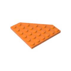 Wedge Plate 6 x 6 Cut Corner #6106 Orange Gobricks