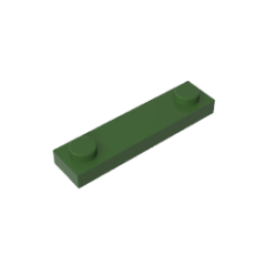 Plate Special 1 x 4 with 2 Studs #92593  Army Green Gobricks  1KG