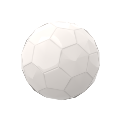 Sports Soccer / Basket Ball #72824 White