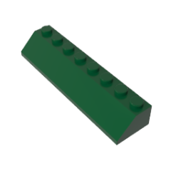 Slope 45 2 x 8 #4445 Dark Green Gobricks
