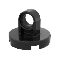 Tile Round 2 x 2 - Thick Lifting Ring #74698 Black