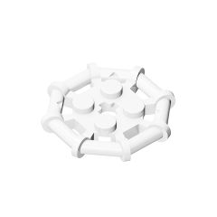 Plate Special 2 x 2 with Bar Frame Octagonal, Reinforced, Completely Round Studs #75937 White 10 pieces
