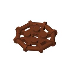 Plate Special 2 x 2 with Bar Frame Octagonal, Reinforced, Completely Round Studs #75937 Reddish Brown 10 pieces