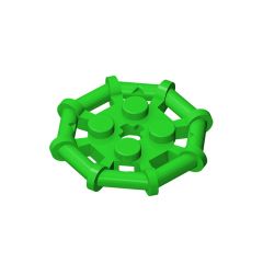 Plate Special 2 x 2 with Bar Frame Octagonal, Reinforced, Completely Round Studs #75937 Bright Green