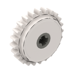 Technic Gear 24 Tooth Clutch with Dark Gray or Light Gray Center #76019 