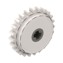 Technic Gear 24 Tooth Clutch with Dark Gray or Light Gray Center #76019  Bulk 1 KG