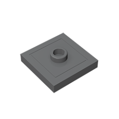 Plate Special 2 x 2 with Groove and Center Stud (Jumper) #87580 Dark Bluish Gray 10 pieces