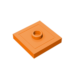 Plate Special 2 x 2 with Groove and Center Stud (Jumper) #87580 Orange