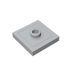 Plate Special 2 x 2 with Groove and Center Stud (Jumper) #87580 Light Bluish Gray 10 pieces