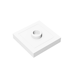 Plate Special 2 x 2 with Groove and Center Stud (Jumper) #87580 White 1/4 KG