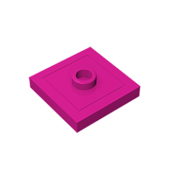Plate Special 2 x 2 with Groove and Center Stud (Jumper) #87580 Magenta