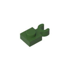 Plate Special 1 x 1 with Clip Vertical - Thick Open O Clip #60897  Army Green Gobricks  1KG