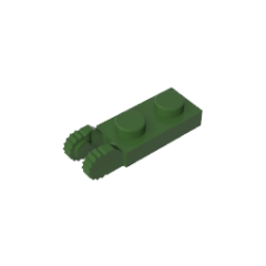 Plate 1 x 2 W/Fork/Vertical/End #44302 Army Green Gobricks 1 KG