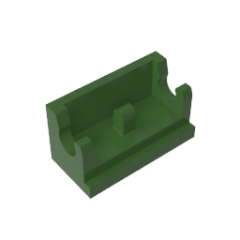 Hinge Brick 1 x 2 Base #3937 Army Green Gobricks 1 KG