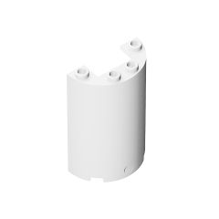 Cylinder Half 2 x 4 x 5 with 1 x 2 cutout #85941 White