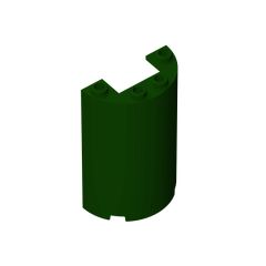 Cylinder Half 2 x 4 x 5 with 1 x 2 cutout #85941 Dark Green