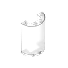 Cylinder Half 2 x 4 x 5 with 1 x 2 cutout #85941 Trans-Clear 10 pieces