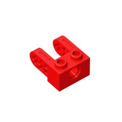 Brick 1 x 2 With Hole And Dual Liftarm Extensions #85943 Red