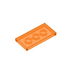 Tile 2 x 4 with Groove #87079 Trans-Orange