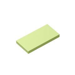Tile 2 x 4 with Groove #87079 Yellowish Green