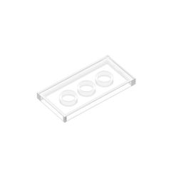 Tile 2 x 4 with Groove #87079  Trans-Clear Gobricks